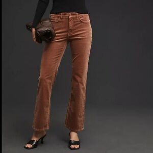 Pilcro Anthropologie Pink Cropped Corduroy Pants